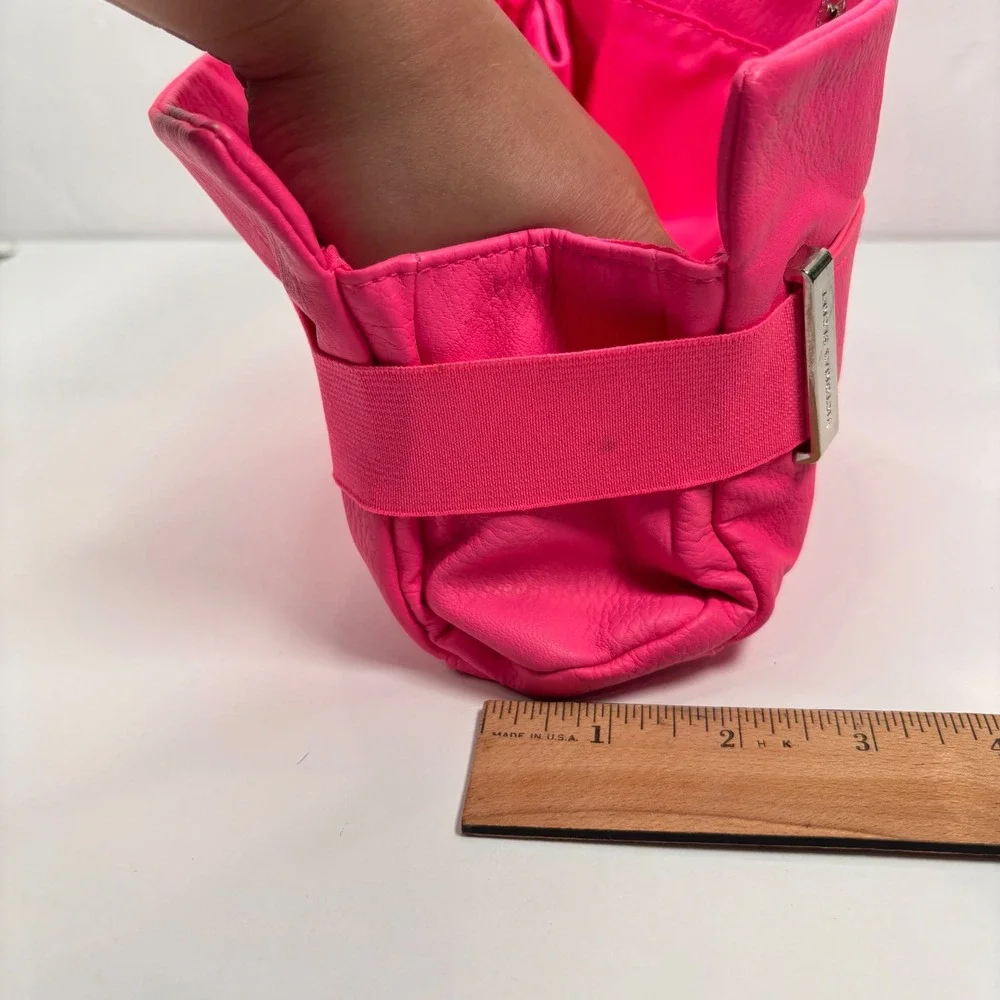 Victoria's Secret Women Clutch Bag Cosmetic Makeup Bag Pencil Pouch Neon Pink
